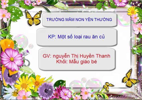 HOẠT ĐỘNG KHÁM PHÁ: Một số rau ăn củ - Lứa tuổi MG bé